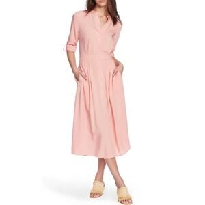 NEW COURT & ROWE Cheeky Peach City Explorer Midi Shirt Dress Size 2